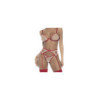 Ensemble lingerie sexy trois pièces chair et rouge 
